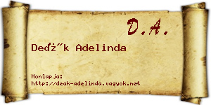 Deák Adelinda névjegykártya