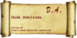 Deák Adelinda névjegykártya