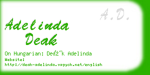 adelinda deak business card